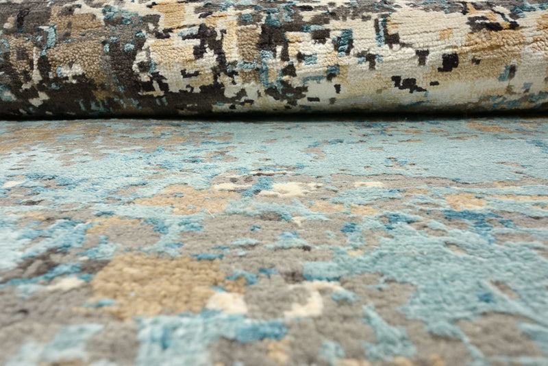 Designer Rug round  - 179 x 176 cm - multicolored