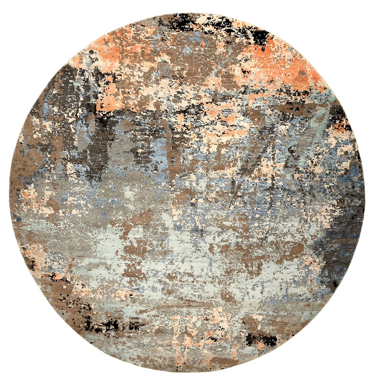 Designer Rug round  - 243 x 241 cm - multicolored