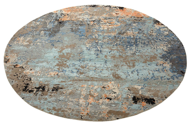 Designer Rug round  - 243 x 241 cm - multicolored