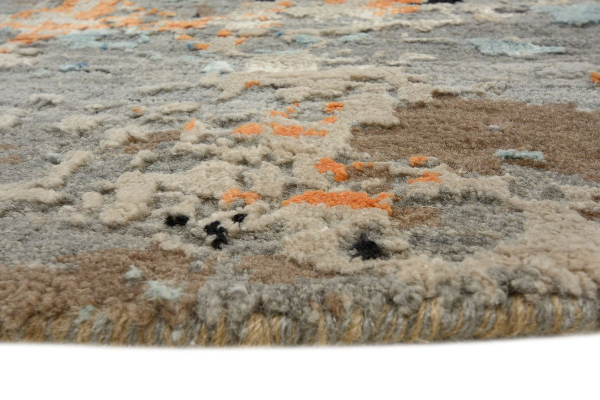 Designer Rug round  - 243 x 241 cm - multicolored