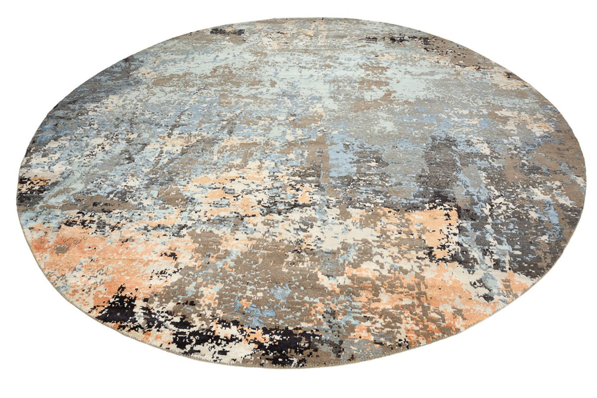 Designer Rug round  - 243 x 241 cm - multicolored
