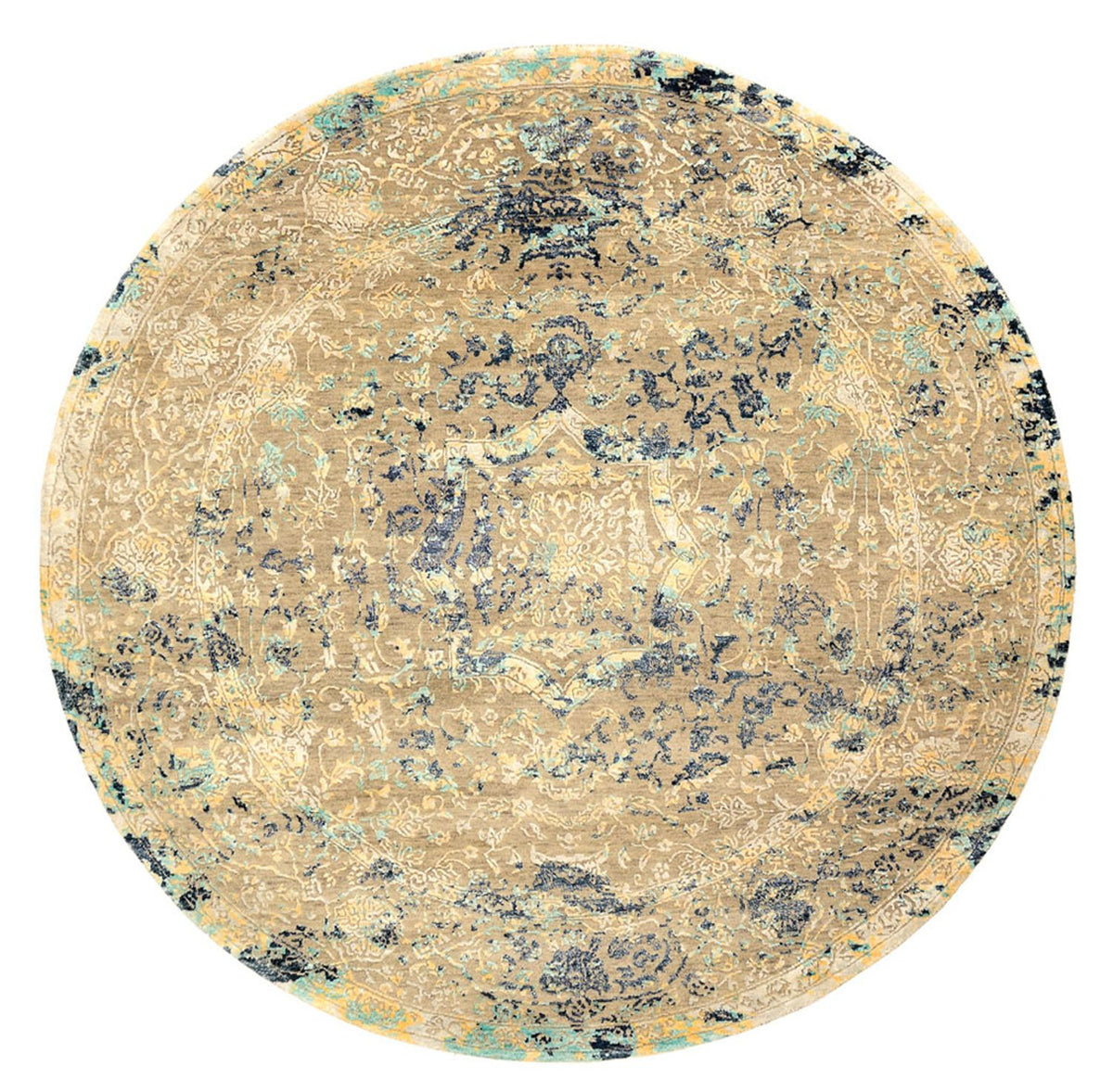 Designer Rug round  - 201 x 199 cm - multicolored