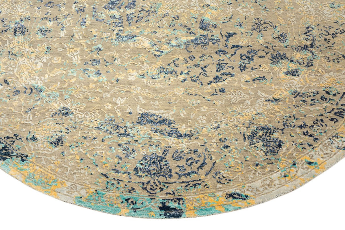 Designer Rug round  - 201 x 199 cm - multicolored