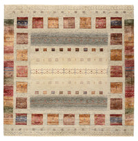 Gabbeh Rug - Loribaft Indus square  - 206 x 205 cm - multicolored
