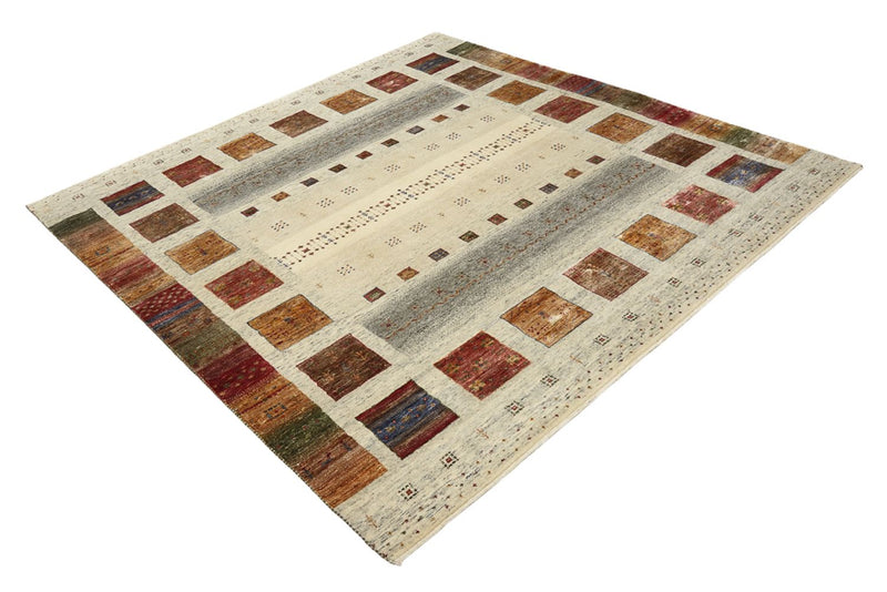 Gabbeh Rug - Loribaft Indus square  - 206 x 205 cm - multicolored