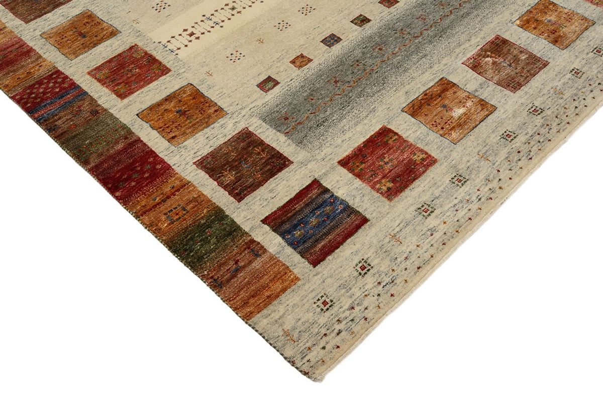 Gabbeh Rug - Loribaft Indus square  - 206 x 205 cm - multicolored