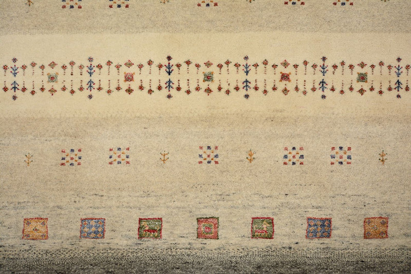 Gabbeh Rug - Loribaft Indus square  - 206 x 205 cm - multicolored