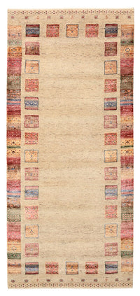 Runner Gabbeh Rug - Loribaft Indus - 202 x 94 cm - multicolored