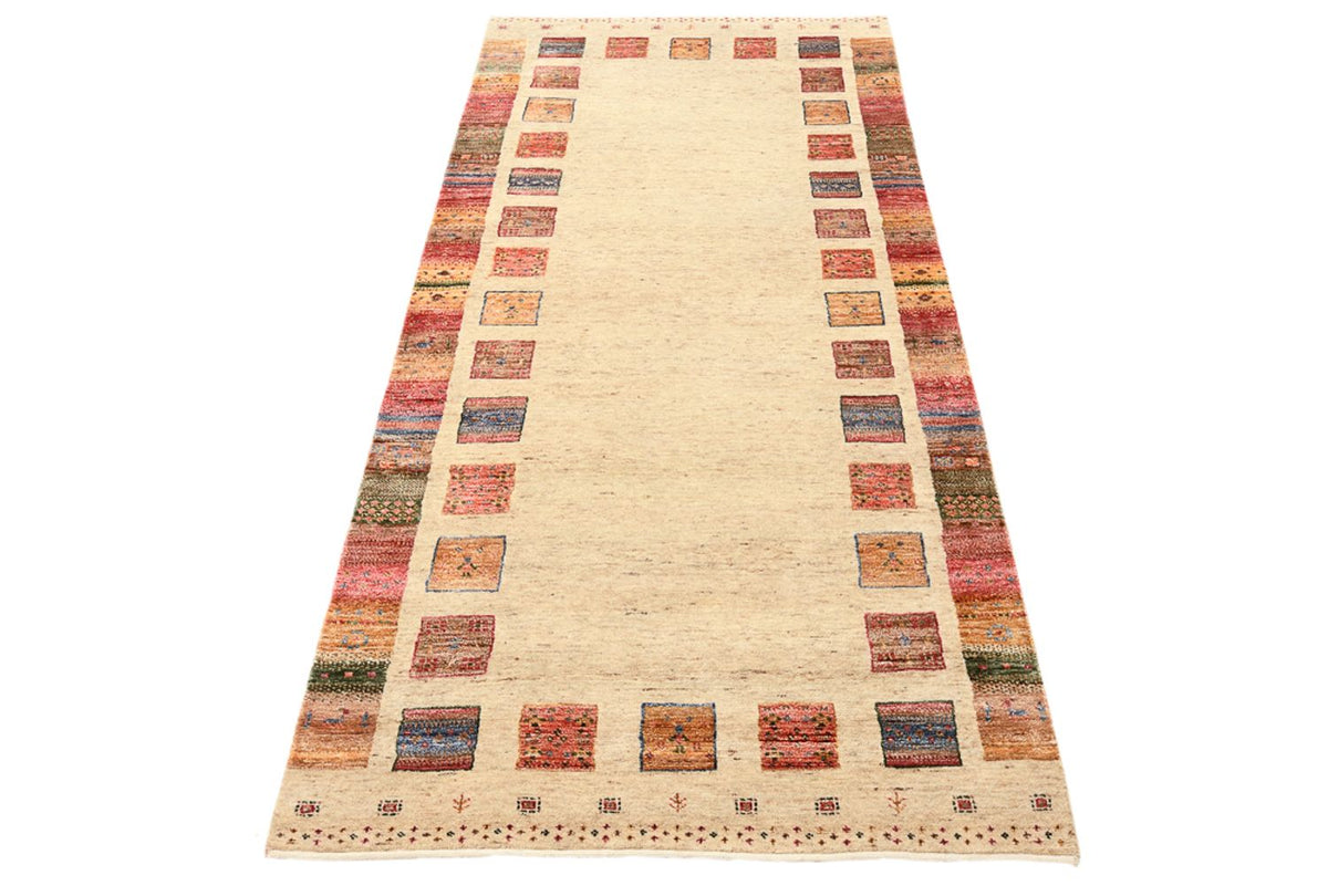 Runner Gabbeh Rug - Loribaft Indus - 202 x 94 cm - multicolored