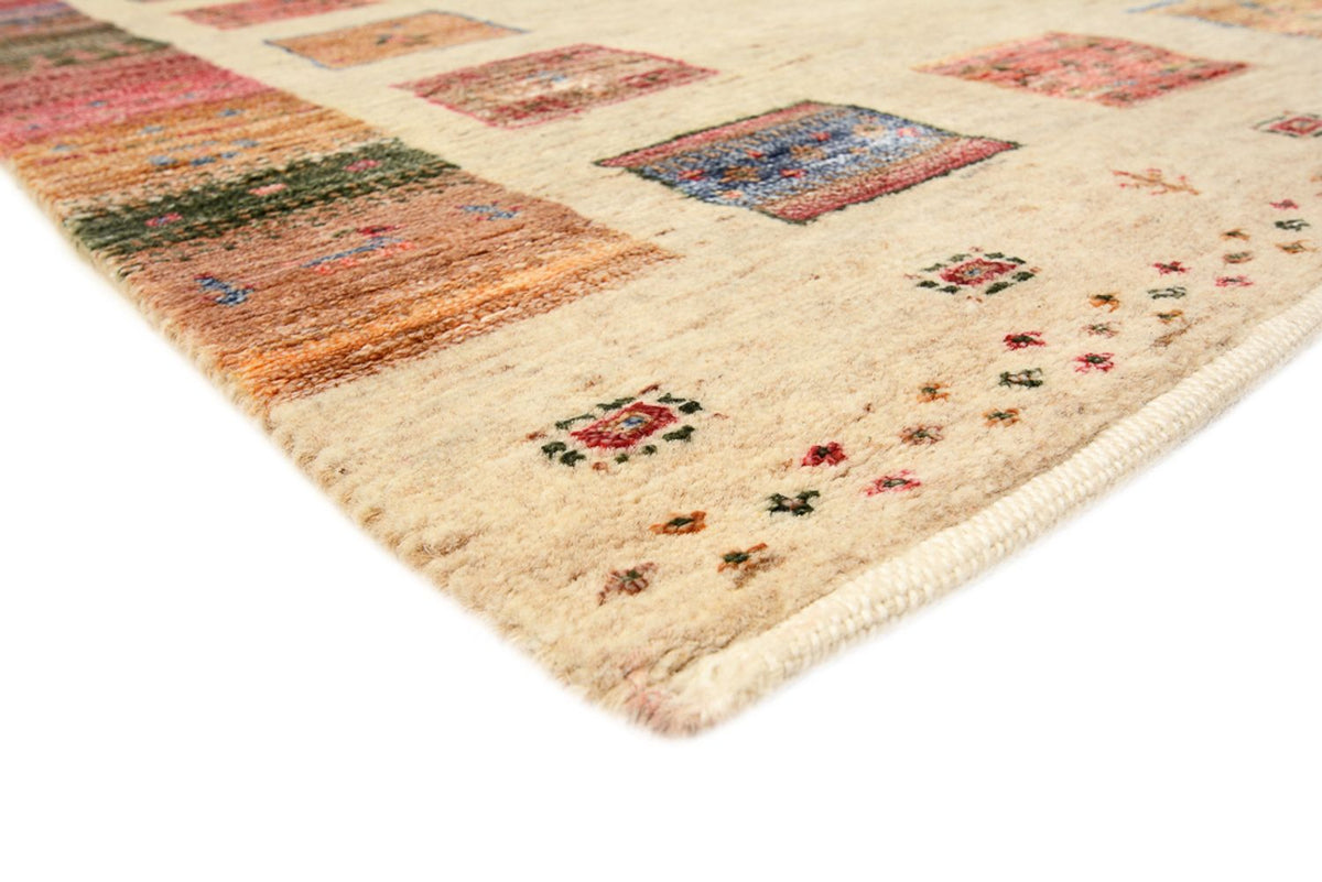 Runner Gabbeh Rug - Loribaft Indus - 202 x 94 cm - multicolored