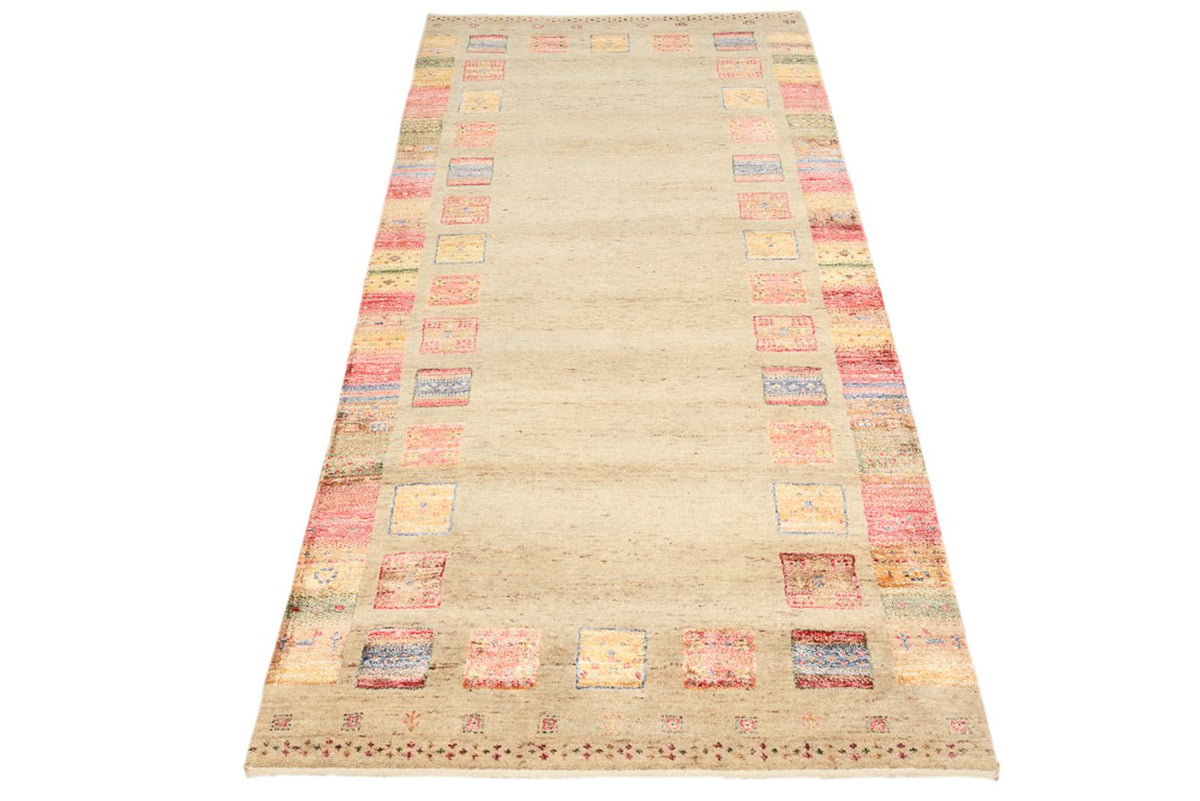 Runner Gabbeh Rug - Loribaft Indus - 202 x 94 cm - multicolored