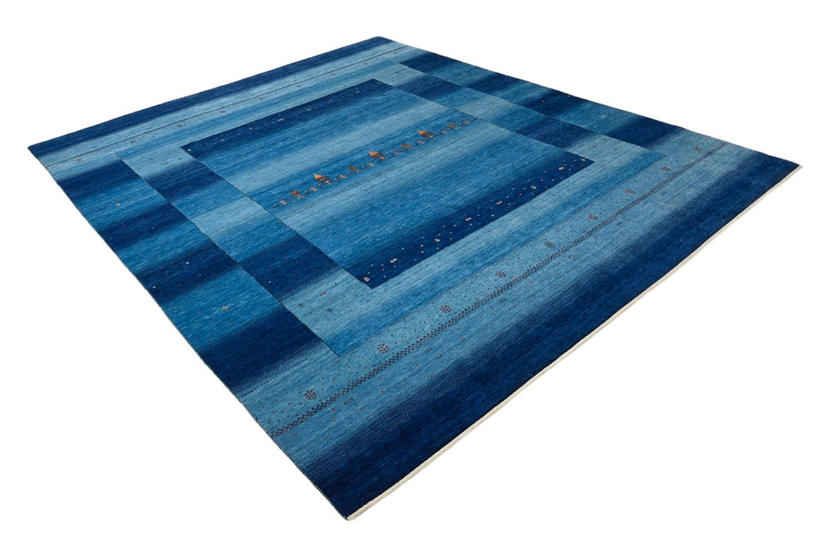 Gabbeh Rug - Loribaft Indus - 299 x 250 cm - sea blue