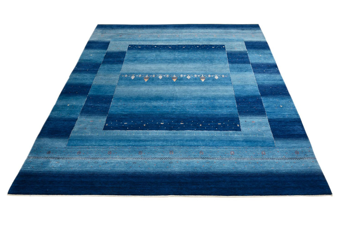 Gabbeh Rug - Loribaft Indus - 299 x 250 cm - sea blue