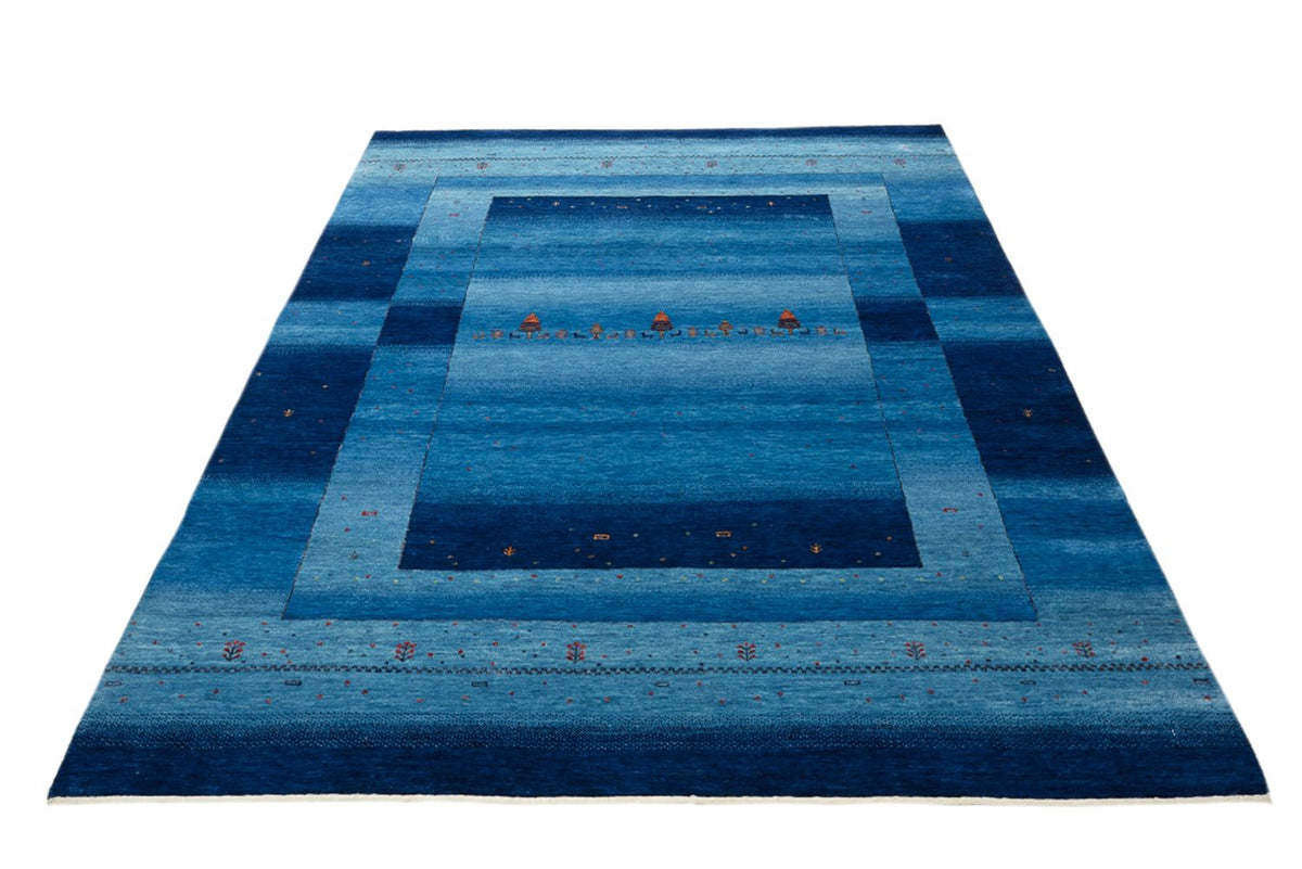 Gabbeh Rug - Loribaft Indus - 232 x 177 cm - sea blue