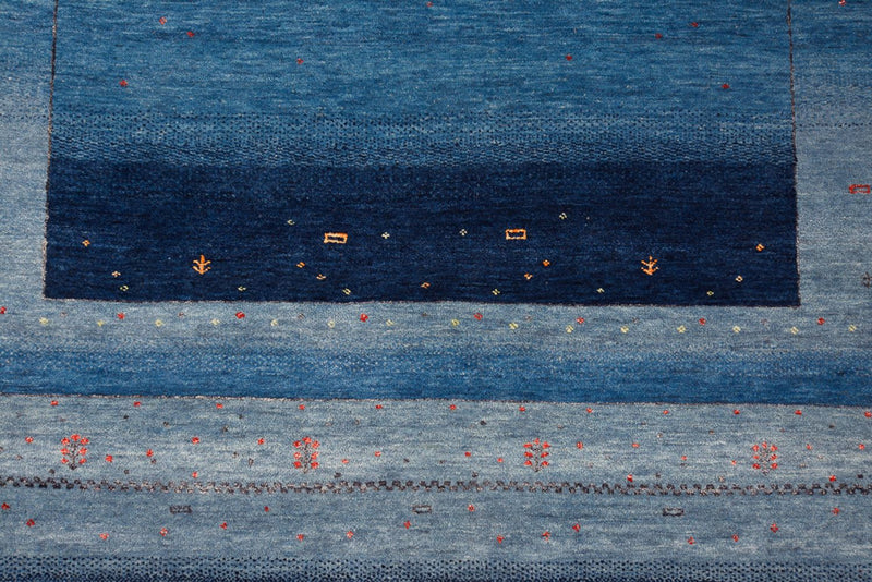 Gabbeh Rug - Loribaft Indus - 232 x 177 cm - sea blue