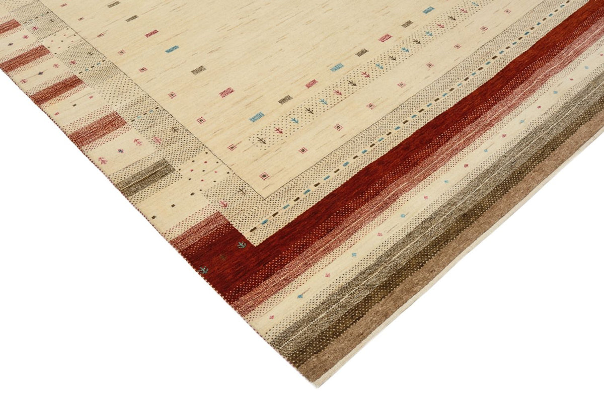 Gabbeh Rug - Loribaft Indus - 243 x 171 cm - light beige
