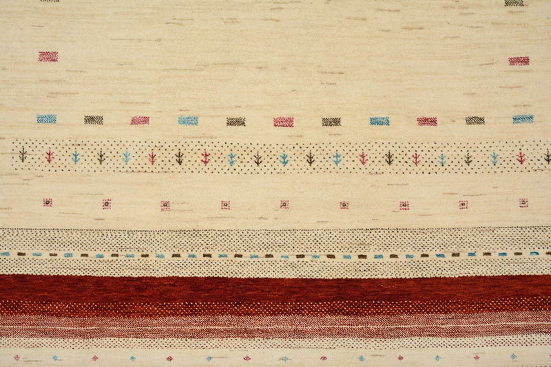 Gabbeh Rug - Loribaft Indus - 243 x 171 cm - light beige