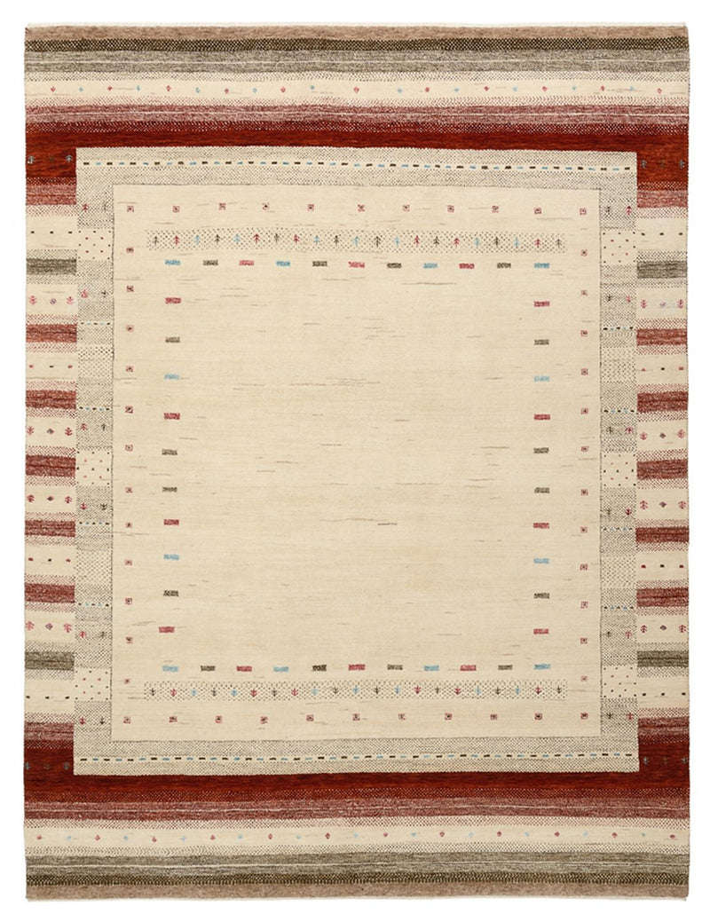 Gabbeh Rug - Loribaft Indus - 229 x 174 cm - light beige