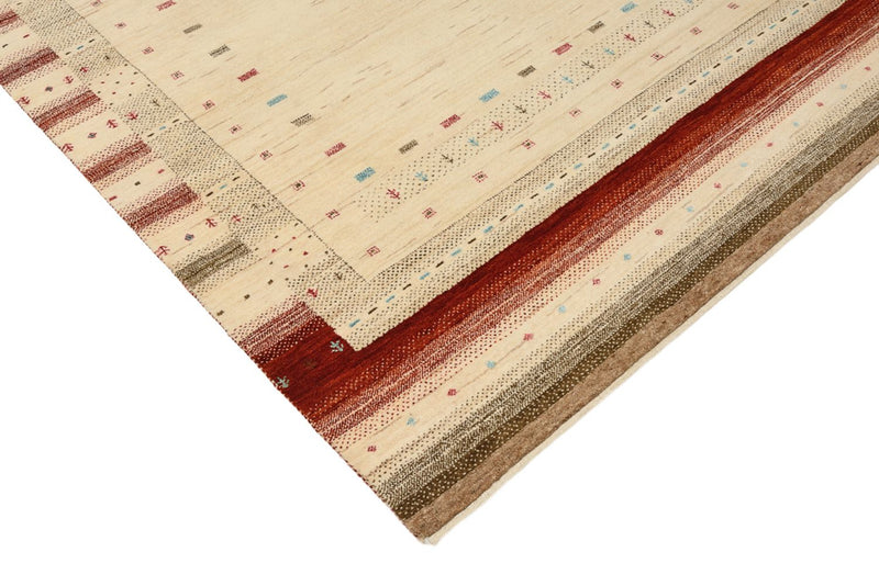 Gabbeh Rug - Loribaft Indus - 199 x 155 cm - light beige