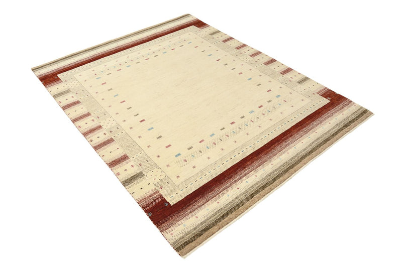 Gabbeh Rug - Loribaft Indus - 198 x 156 cm - light beige