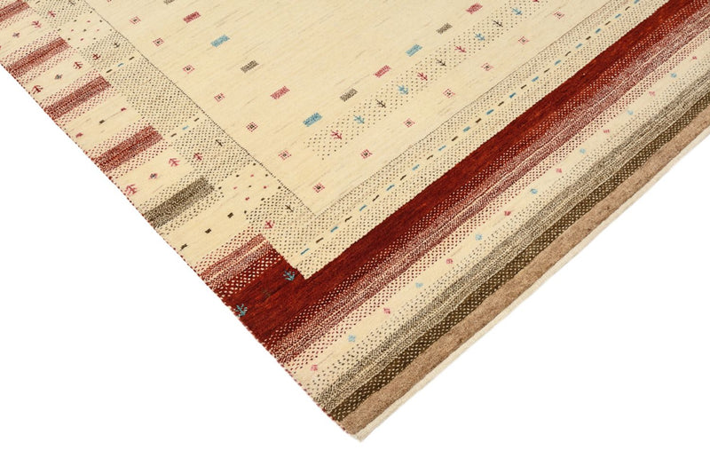 Gabbeh Rug - Loribaft Indus - 198 x 156 cm - light beige