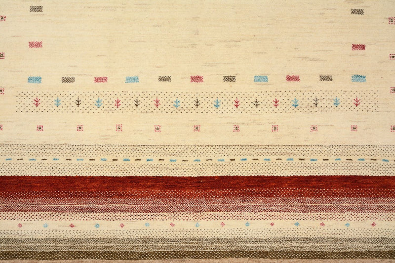 Gabbeh Rug - Loribaft Indus - 198 x 156 cm - light beige
