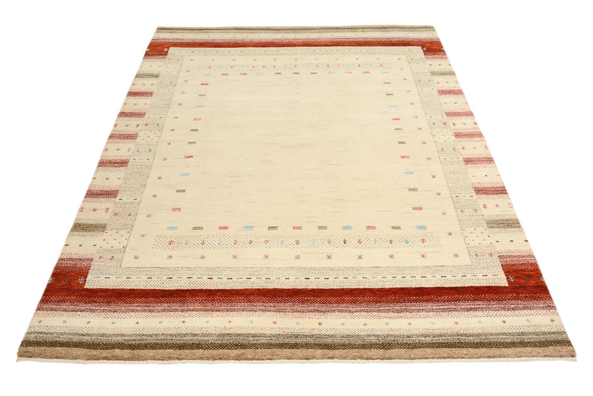 Gabbeh Rug - Loribaft Indus - 198 x 156 cm - light beige