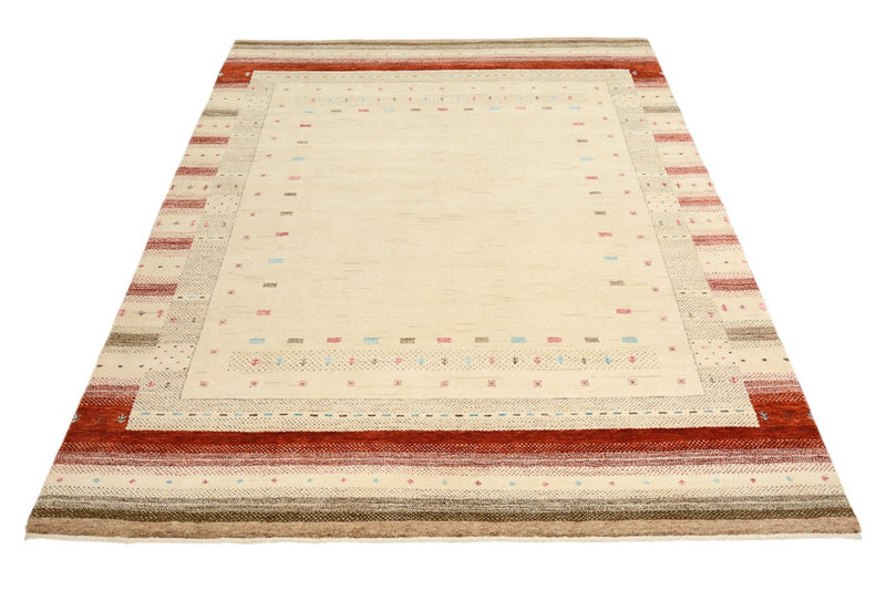 Gabbeh Rug - Loribaft Indus - 198 x 156 cm - light beige