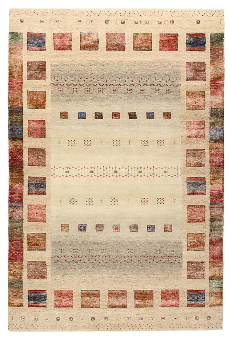 Gabbeh Rug - Loribaft Indus - 306 x 205 cm - light beige
