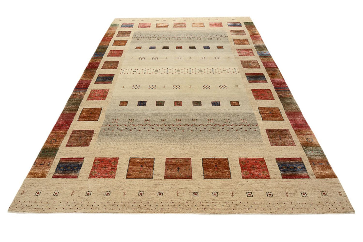 Gabbeh Rug - Loribaft Indus - 306 x 205 cm - light beige