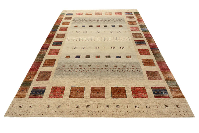 Gabbeh Rug - Loribaft Indus - 306 x 205 cm - light beige