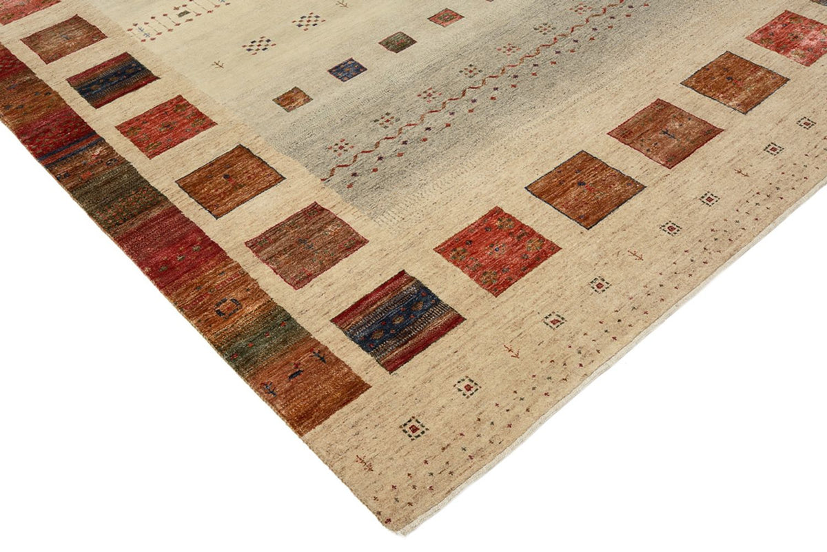 Gabbeh Rug - Loribaft Indus - 306 x 205 cm - light beige