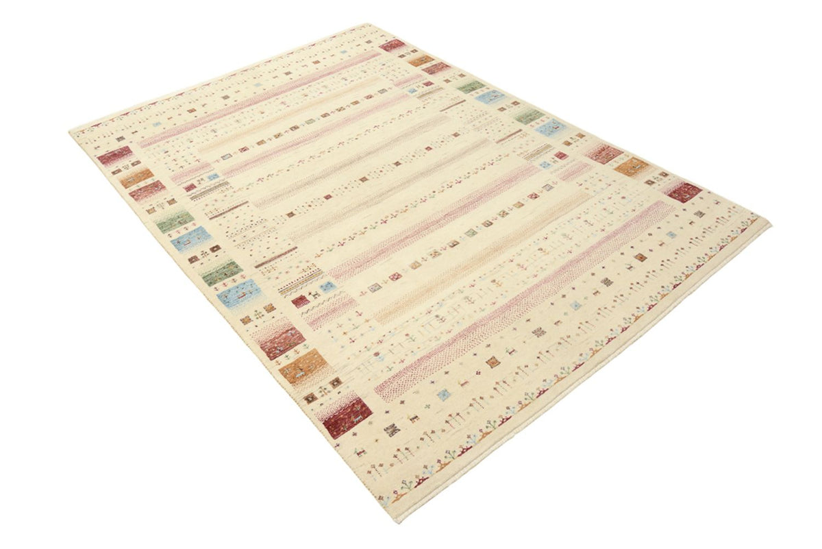 Gabbeh Rug - Loribaft Indus - 206 x 149 cm - light beige
