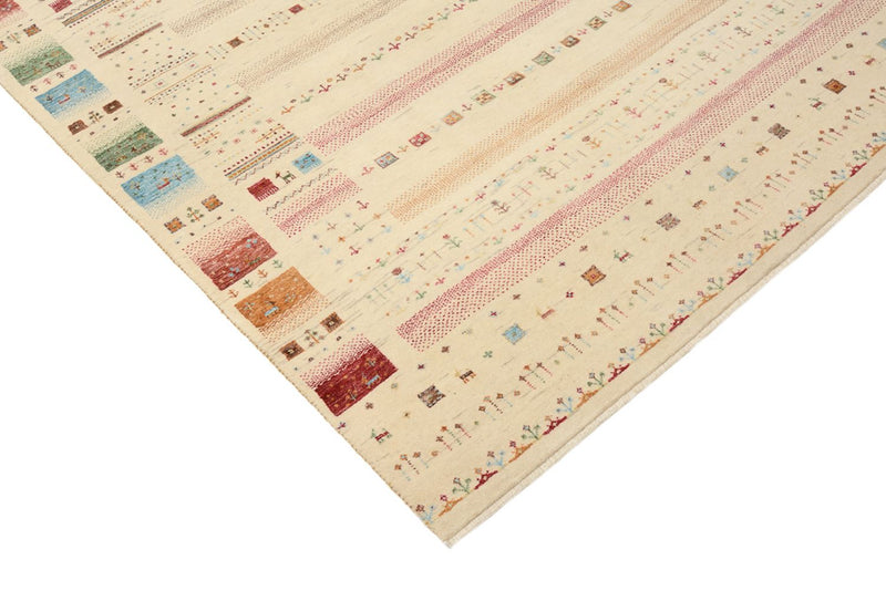 Gabbeh Rug - Loribaft Indus - 206 x 149 cm - light beige