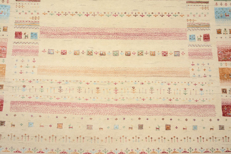 Gabbeh Rug - Loribaft Indus - 206 x 149 cm - light beige