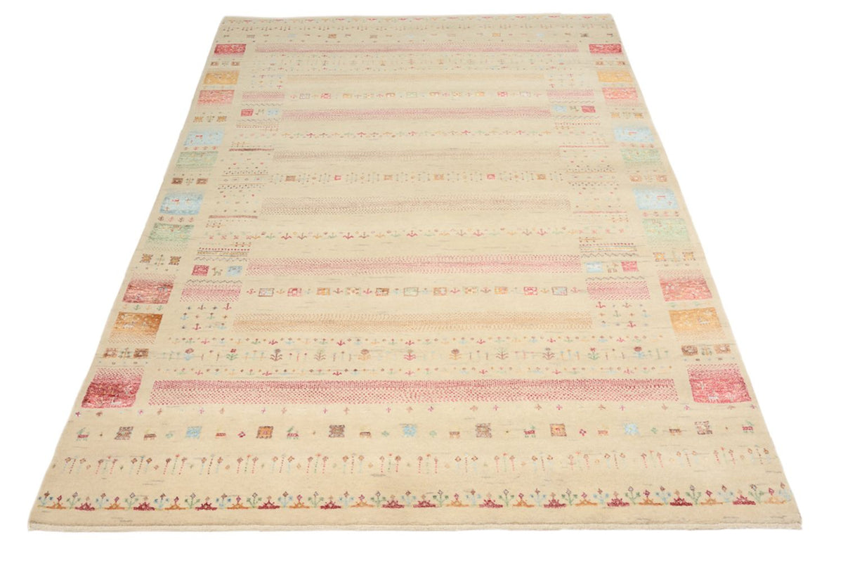 Gabbeh Rug - Loribaft Indus - 206 x 149 cm - light beige