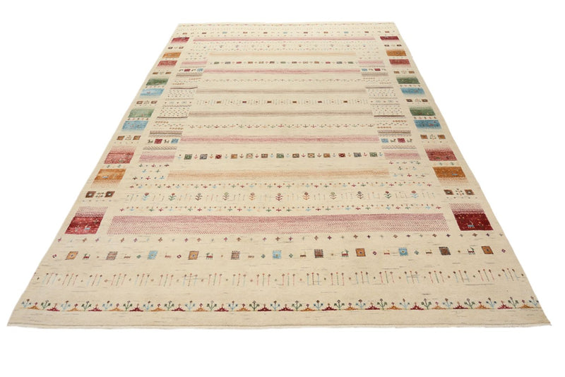 Gabbeh Rug - Loribaft Indus - 304 x 203 cm - light beige