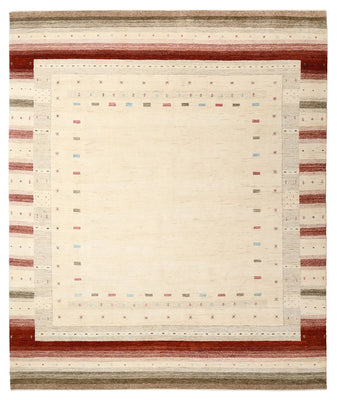 Gabbeh Rug - Loribaft Indus - 300 x 254 cm - light beige