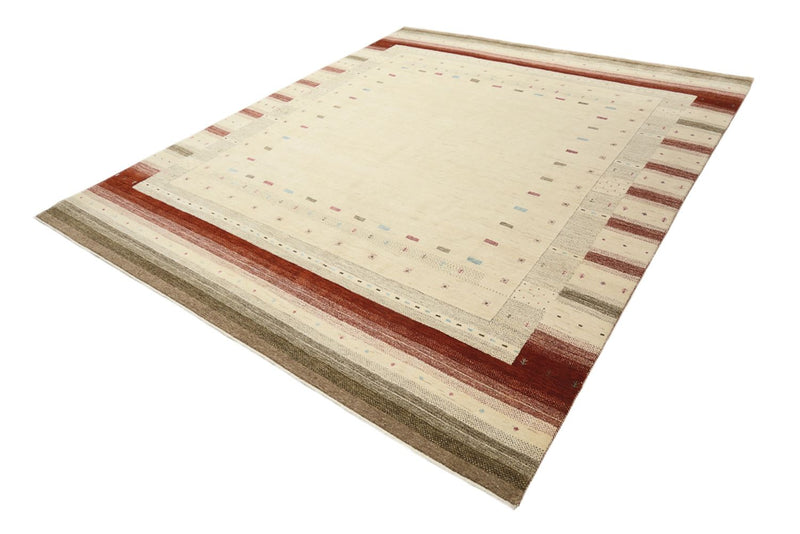 Gabbeh Rug - Loribaft Indus - 300 x 254 cm - light beige