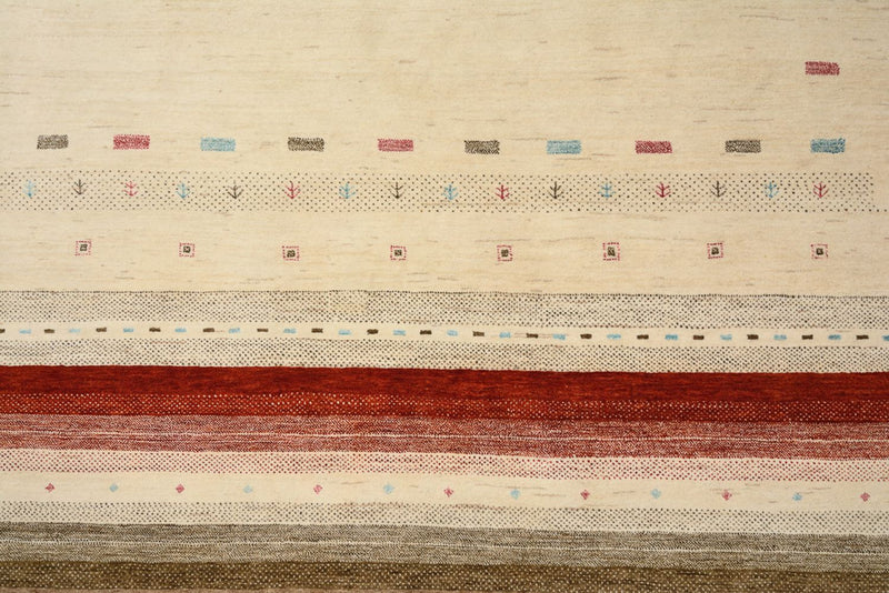 Gabbeh Rug - Loribaft Indus - 300 x 254 cm - light beige