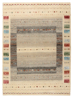 Gabbeh Rug - Loribaft Indus - 244 x 177 cm - light beige