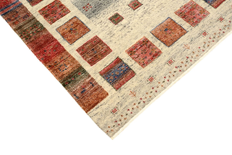 Runner Gabbeh Rug - Loribaft Indus - 247 x 82 cm - multicolored