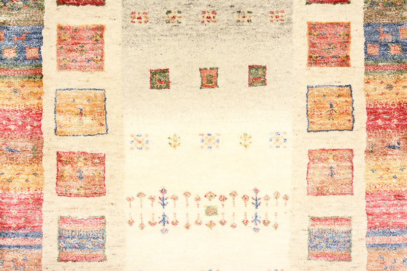 Runner Gabbeh Rug - Loribaft Indus - 296 x 83 cm - multicolored