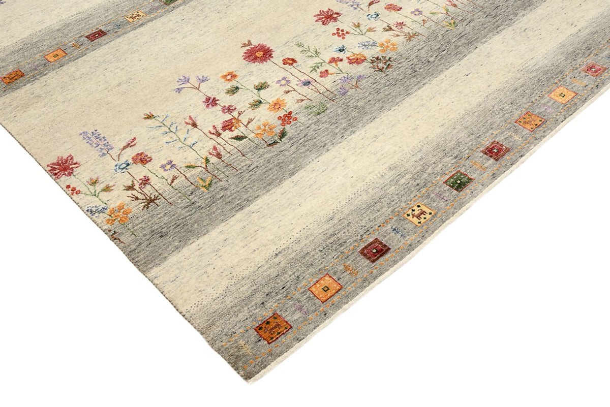 Gabbeh Rug - Loribaft Indus - 244 x 173 cm - light beige