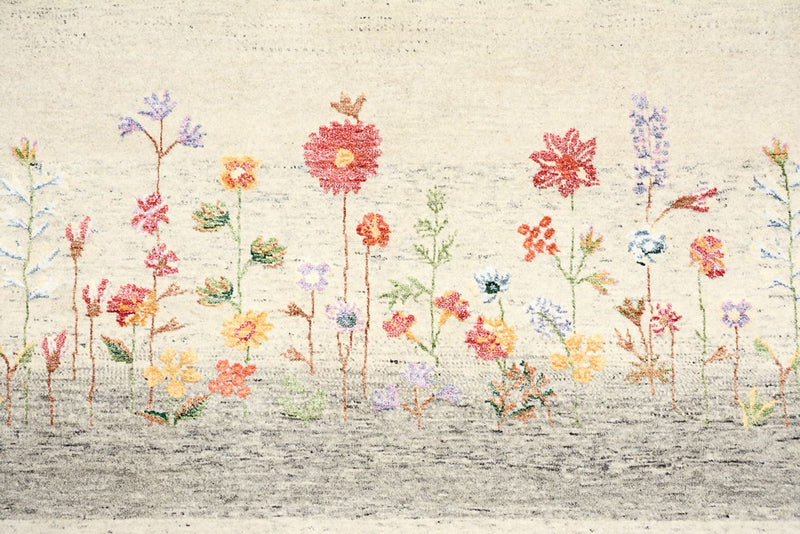 Gabbeh Rug - Loribaft Indus - 244 x 173 cm - light beige