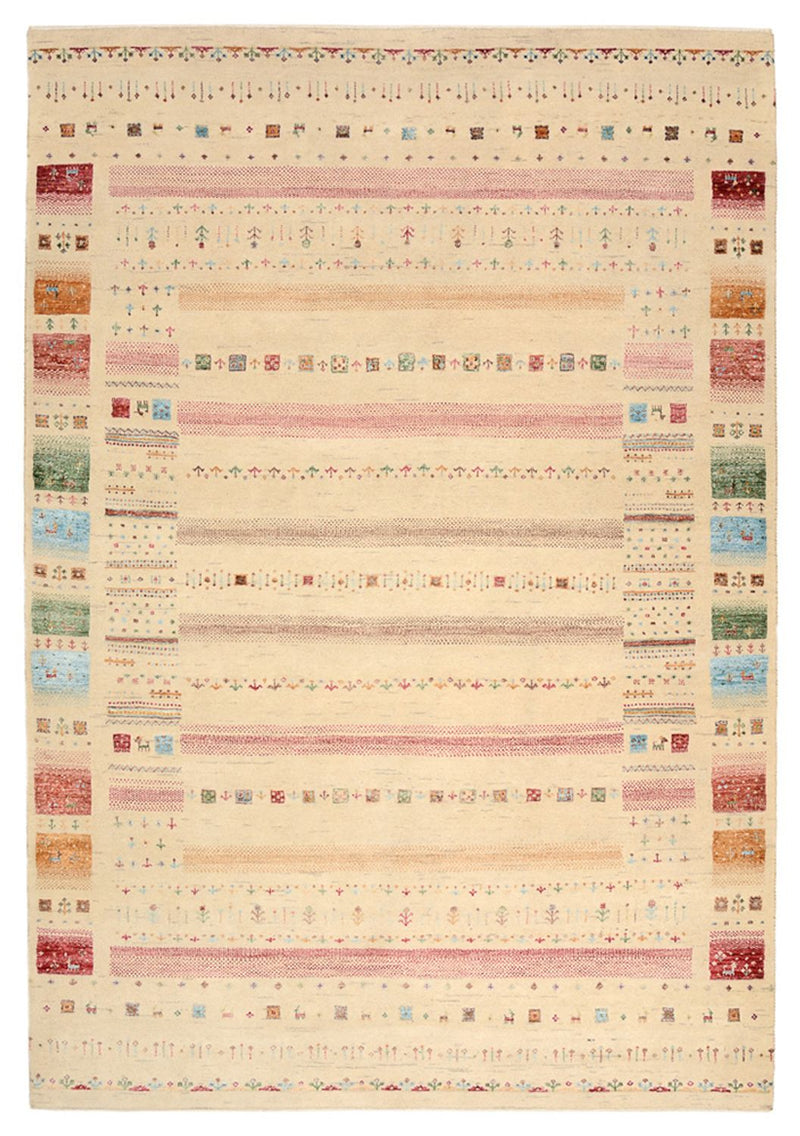 Gabbeh Rug - Loribaft Indus - 246 x 171 cm - multicolored