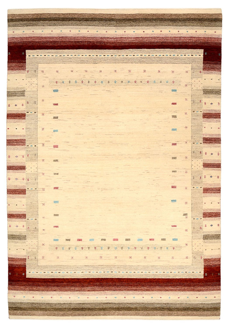 Gabbeh Rug - Loribaft Indus - 296 x 203 cm - light beige