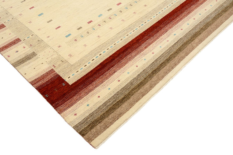 Gabbeh Rug - Loribaft Indus - 296 x 203 cm - light beige