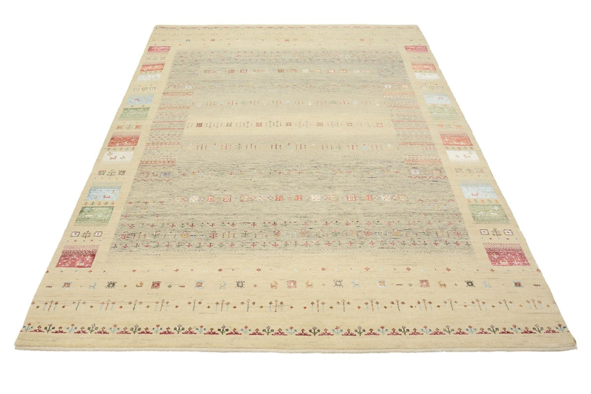 Gabbeh Rug - Loribaft Indus - 241 x 172 cm - dark beige