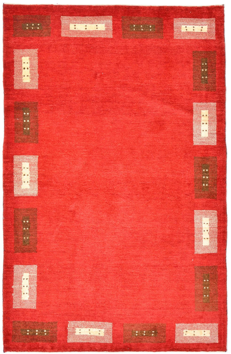 Gabbeh Teppich - Loribaft Perser 166 x 104 cm - rot